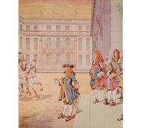 DQCJIYIGL Pinturas Famosas Carteles e Impresos Arte Della Tela XIV nel cortile di Versailles pronunciando la sua celebre frase j'ai Failli Attendre para la Decoración del Hogar del Dormitorio 60x90cm