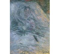 DQCJIYIGL Pinturas Famosas Lienzo con Imagen Cuadro Pared Lienzo Camille sul letto di morte di Claude Monet para la Decoración de la Sala de Estar 60x90cm