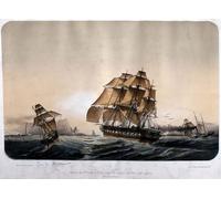 DQCJIYIGL Pinturas Famosas Lienzo con Imagen Cuadro Pared Lienzo Fregate Nd Row a Gibilterra di Louis Le Breton para la Decoración de la Sala de Estar 60x90cm