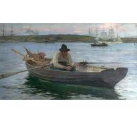 DQCJIYIGL Pinturas Famosas Lienzo con Imagen Cuadro Pared Lienzo il pescatore di Henrytuke para la Decoración de la Sala de Estar 60x90cm