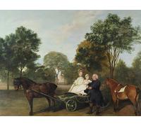 DQCJIYIGL Pinturas Famosas Lienzo con Imagen Cuadro Pared Lienzo il reverendo Robert Carter Thelwall e la famiglia di George Stubbs para la Decoración de la Sala de Estar 60x90cm