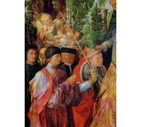 DQCJIYIGL Pinturas Famosas Lienzo con Imagen Cuadro Pared Lienzo la festa dei roseti Particolare a sinistra in preghiera di Albrecht Dürer para la Decoración de la Sala de Estar 60x90cm