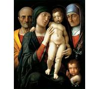 DQCJIYIGL Pinturas Famosas Lienzo con Imagen Cuadro Pared Lienzo la Sacra Famiglia di Andrea Mantegna para la Decoración de la Sala de Estar 60x90cm