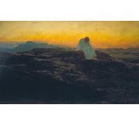 DQCJIYIGL Pinturas Famosas Lienzo con Imagen Cuadro Pared Lienzo la tentazione nel deserto di Briton Riviere para la Decoración de la Sala de Estar 60x90cm