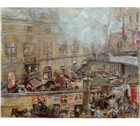 DQCJIYIGL Pinturas Famosas Lienzo con Imagen Cuadro Pared Lienzo l'Eisengiessereichelt nella Skodagasse a Vienna di Rudolf Von Alt para la Decoración de la Sala de Estar 60x90cm