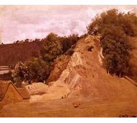 DQCJIYIGL Pinturas Famosas Lienzo con Imagen Cuadro Pared Lienzo Paesaggio con contadine e una mucca Olio su tela di Jean Baptiste Camille Corot para la Decoración de la Sala de Estar 60x90cm