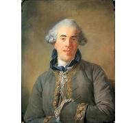 DQCJIYIGL Pinturas Famosas Lienzo con Imagen Cuadro Pared Lienzo Pierre Ambroise François Choderlos De Laclos di Jean Baptiste Perronneau para la Decoración de la Sala de Estar 60x90cm