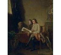 DQCJIYIGL Pinturas Famosas Lienzo con Imagen Cuadro Pared Lienzo Ritratto di un uomo e di un ragazzo che guardano le stampe di John Mortimer para la Decoración de la Sala de Estar 60x90cm