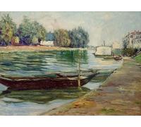 DQCJIYIGL Pinturas Famosas Lienzo con Imagen Cuadro Pared Lienzo Rive della Senna di Gustave Caillebotte para la Decoración de la Sala de Estar 60x90cm