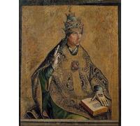 DQCJIYIGL Pinturas Famosas Lienzo con Imagen Cuadro Pared Lienzo San Gregorio Magno di Pedro Berruguete para la Decoración de la Sala de Estar 60x90cm