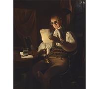 DQCJIYIGL Pinturas Famosas Lienzo con Imagen Cuadro Pared Lienzo Uomo che legge di Rembrandt Peale para la Decoración de la Sala de Estar 60x90cm
