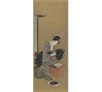 DQCJIYIGL Pinturas Famosas Pintura Pared Lienzo Póster Arte Pared Desiderio di un sogno di buon auspicio per il nuovo anno Periodo Edo di Katsushika Hokusai para Decoraciones del Hogar 60x90cm