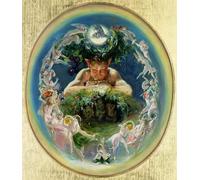 DQCJIYIGL Pinturas Famosas Pintura Pared Lienzo Póster Arte Pared Fauno e le fate di Daniel Maclise para Decoraciones del Hogar 60x90cm