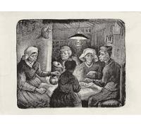 DQCJIYIGL Pinturas Famosas Pintura Pared Lienzo Póster Arte Pared I Mangiatori Di Patate Di Vincent Van Gogh para Decoraciones del Hogar 60x90cm