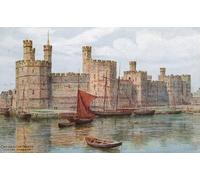 DQCJIYIGL Pinturas Famosas Pintura Pared Lienzo Póster Arte Pared Il castello di Carnarvon dal porto di Alfred Robert Quinton para Decoraciones del Hogar 60x90cm