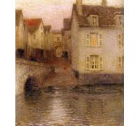DQCJIYIGL Pinturas Famosas Pintura Pared Lienzo Póster Arte Pared il crepuscolo del ponte di Henri Le Sidaner para Decoraciones del Hogar 60x90cm