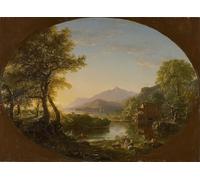 DQCJIYIGL Pinturas Famosas Pintura Pared Lienzo Póster Arte Pared il tramonto del mulino di Cole para Decoraciones del Hogar 60x90cm