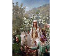 DQCJIYIGL Pinturas Famosas Pintura Pared Lienzo Póster Arte Pared La regina Ginevra Maying di John Collier para Decoraciones del Hogar 60x90cm