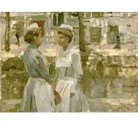 DQCJIYIGL Pinturas Famosas Pintura Pared Lienzo Póster Arte Pared Le domestiche di Amsterdam di Isaac Israels para Decoraciones del Hogar 60x90cm