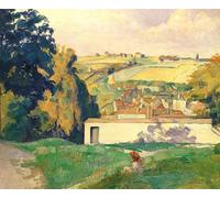 DQCJIYIGL Pinturas Famosas Pintura Pared Lienzo Póster Arte Pared Ragazza su una collina di Emile Bernard para Decoraciones del Hogar 60x90cm