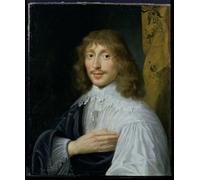 DQCJIYIGL Pinturas Famosas Pintura Pared Lienzo Póster Arte Pared Ritratto di George Villiers San Duca di Buckingham di Van Dyck para Decoraciones del Hogar 60x90cm