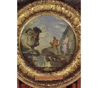 DQCJIYIGL Pinturas Famosas Pintura Pared Lienzo Póster Arte Pared Rovine con due uomini di Paolo Pannini para Decoraciones del Hogar 60x90cm