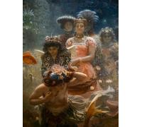 DQCJIYIGL Pinturas Famosas Pintura Pared Lienzo Póster Arte Pared Sadko nel regno sottomarino di Ilya Efimovich Repin para Decoraciones del Hogar 60x90cm