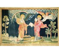 DQCJIYIGL Pinturas Famosas Pintura Pared Lienzo Póster Arte Pared San che mangia il libro n. Dall'Apocalisse di Angers di Nicolas Bataille para Decoraciones del Hogar 60x90cm
