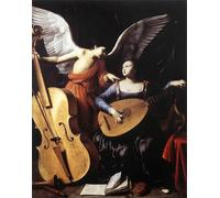 DQCJIYIGL Pinturas Famosas Pintura Pared Lienzo Póster Arte Pared Santa Cecilia e l'angelo di Carlo Saraceni para Decoraciones del Hogar 60x90cm