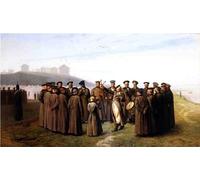 DQCJIYIGL Pinturas Famosas Pintura Pared Lienzo Póster Arte Pared Soldati russi che si rilassano di Jean Leon Gerome para Decoraciones del Hogar 60x90cm