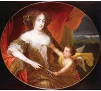 DQCJIYIGL Pinturas Famosas Pintura Pared Lienzo Póster Arte Pared un ritratto di una signora seduta di tre quarti di Jacob Huysmans para Decoraciones del Hogar 60x90cm