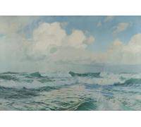 DQCJIYIGL Pinturas Famosas Pintura Pared Lienzo Póster Arte Pared una canzone del mare di Albert Julius Olsson para Decoraciones del Hogar 60x90cm