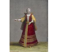 DQCJIYIGL Pinturas Famosas Pintura Pared Lienzo Póster Arte Pared una donna ungherese di Jean Baptiste Vanmour para Decoraciones del Hogar 60x90cm