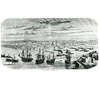 DQCJIYIGL Pinturas Famosas Pintura Pared Lienzo Póster Arte Pared Veduta di New Orleans di Louis Le Breton para Decoraciones del Hogar 60x90cm