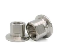 DQFOCPHHAA 1PC SUS304 Stainless Steel Internal Thread Vacuum Flange Joint 1/4" BSPT Female Threaded Joint KF40