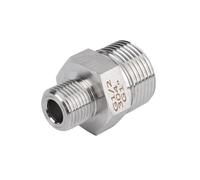 DQFOCPHHAA 3/4" BSPP-1/2 BSPP Thread 304 Stainless Steel Hex Nipple High Pressure Pipe Fitting Connector