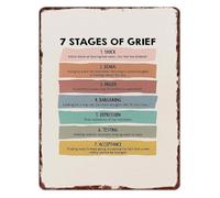 DQFOCPHHAA Counseling Office Decor Metal Sign Grief and Mental Health Awareness Aluminum Wall-Art for Room 8 X 12 inch