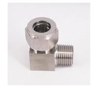 DQFOCPHHAA Fit Tube O/D 8mm -3/8" BSPT Elbow 304 Stainless Ferrule Pneumatic Air Compression Fitting