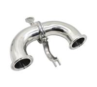 DQFOCPHHAA SS304 Stainless Steel Elbow 63 mm Ferrule OD 77.5mm Pipe Fitting SS304 Feerule+Tri Clamp+Silicon Gasket