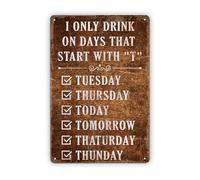DQFOCPHHAA Vintage Humorous Tavern Sign Retro Metal Tin Bar Wall-Art Decor for Man Cave Pub 8 X 12 inch