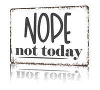 DQFOCPHHAA Vintage Nope Not Today Sign Blunt Humor Tin Wall-Art for Man Cave Garage Home Office Personal Space (8 X 12 in)