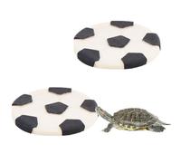 DQITJ Paquete de 2 cuencos de resina de cangrejo ermitaño para alimentos, tortuga, antigiro, pequeño plato de alimentación de reptiles para cangrejo ermitaño, tortuga, caracol, reptil pequeño
