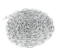 DQPP Cadena de acero C15 | DIN 5685 | 3 mm | galvanizada | 25 m | eslabones cortos | cadena de eslabones | por metros | cadena de barrera, metal, cadena de acero redondo | cadena de metal | cadena