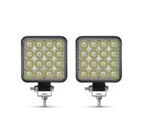 DQRG Luces Circulación Diurna Barra Luces Led 12V Y 24V Foco Cuadrado Trabajo 42W Para Jeep Camión Todoterreno Coche Motocicleta Tractor SUV ATV Faros LED Cubiertaconjunto Faro(2 pcs)