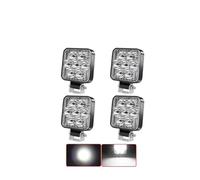 DQRG Luces Circulación Diurna Foco Luz LED Trabajo 2,5 Pulgadas Lámpara Todoterreno Para Camión Tractor Barco SUV UTE 12V 24V 8000LM 6000K Niebla Conducción Cubiertaconjunto Faro(5D 4PCSB)
