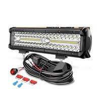 DQRG Luces Circulación Diurna Luz LED 12 Pulgadas Para Coche Focos 4x4 Todoterreno Lámpara Antiniebla Barra Trabajo Para Camión Tractor Barco Faros Motocicleta Cubiertaconjunto Faro(With wireharness)