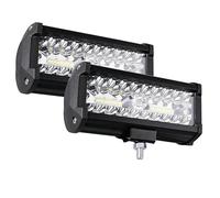 DQRG Luces Circulación Diurna Luz Trabajo Para Coche LED Todoterreno Focos 4x4 Lámpara Antiniebla Faro Diodo SUV ATV Tractor Barco Camiones 12V Y 24V Cubiertaconjunto Faro(120W 2PCS)