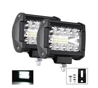 DQRG Luces Circulación Diurna Luz Trabajo Para Coche LED Todoterreno Focos 4x4 Lámpara Antiniebla Faro Diodo SUV ATV Tractor Barco Camiones 12V Y 24V Cubiertaconjunto Faro(60W 2PCS)