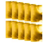 Dqsgiqe Lámina de aluminio para manualidades, 10 láminas de metal en relieve, lámina dorada para manualidades para niños y adultos, para proyectos de arte, decoración navideña