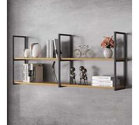 DQSPDBD - Estantería de almacenamiento para colgar en hierro montada, estante flotante de 3 niveles y 2 niveles, estantes decorativos para colgar, estantes de especias, estante ovalado de pared para